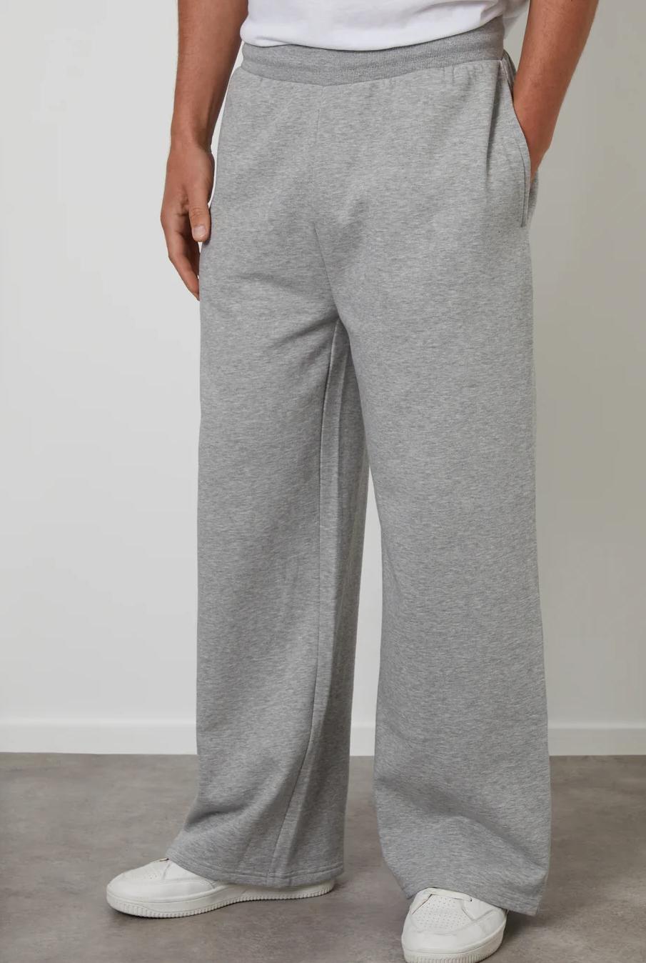 Light Grey Wide Leg Joggers