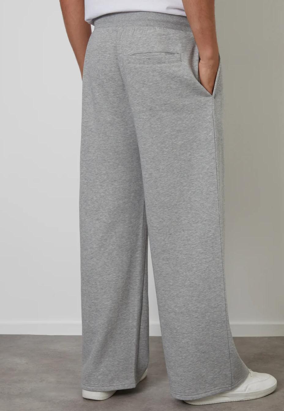 Light Grey Wide Leg Joggers